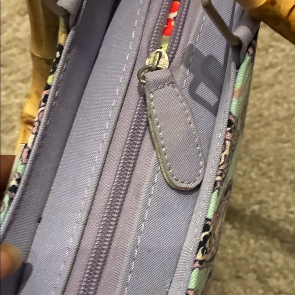 Kate Spade Multicolor Paisley Handbag with Bamboo Handles - Picture 10 of 11